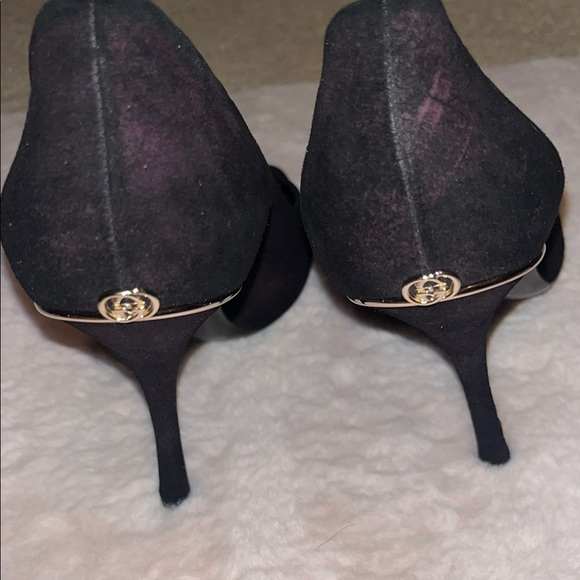 Gucci Black and Purple Suede Heels - Picture 7 of 12